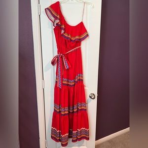 One Shoulder Maxi Dress